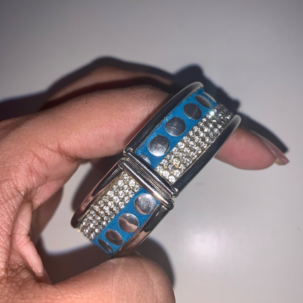Silver and Blue Bracelet